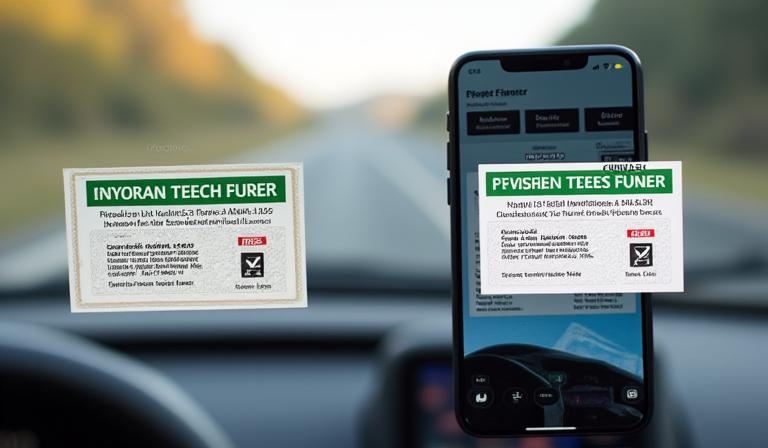 Vergleich eines physischen österreichischen Vignettenaufklebers und einer digitalen Vignettenbestätigung auf einem Smartphone.